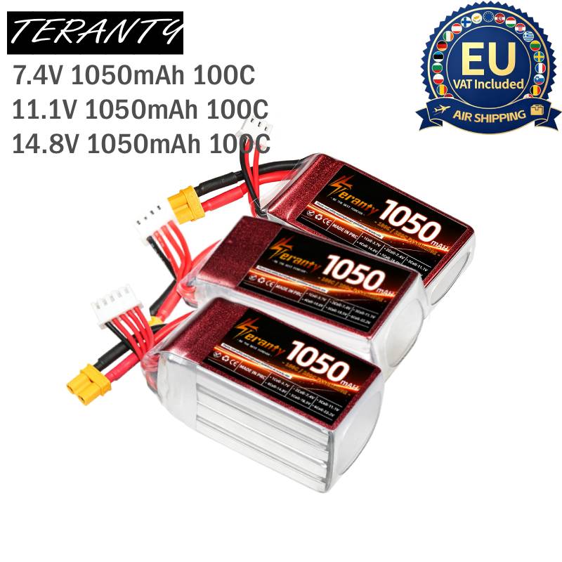 Lipo Battery 4S - แบตเตอรี่ลิโพ RC 2 ชิ้น 1050mAh 2S
