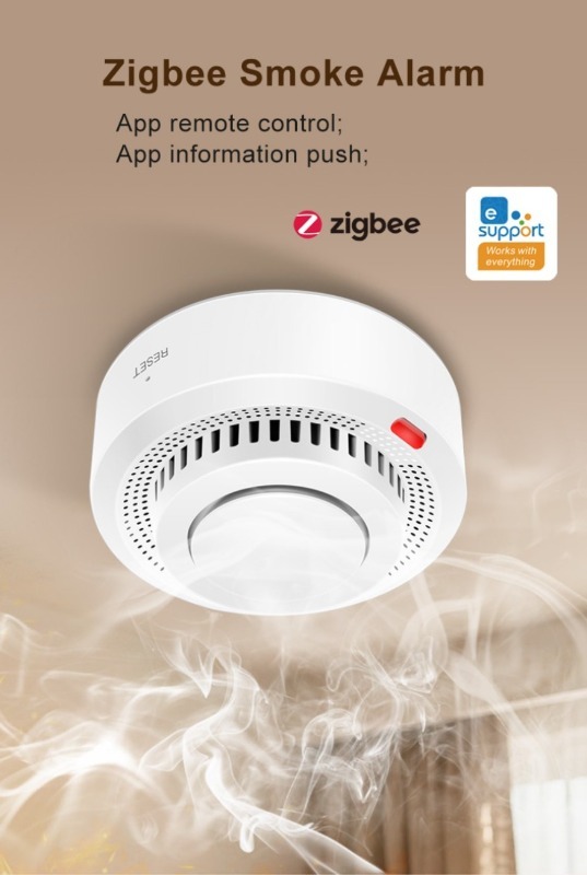 Smoke Stopper - EWelink Zigbee เครื่องตรวจจับควันอัจฉริยะแบบใช้แบตเตอรี่ เหมาะสำหรับโรงแรมและบ้าน ควบคุมระยะไกล ใช้งานร่วมกับ
