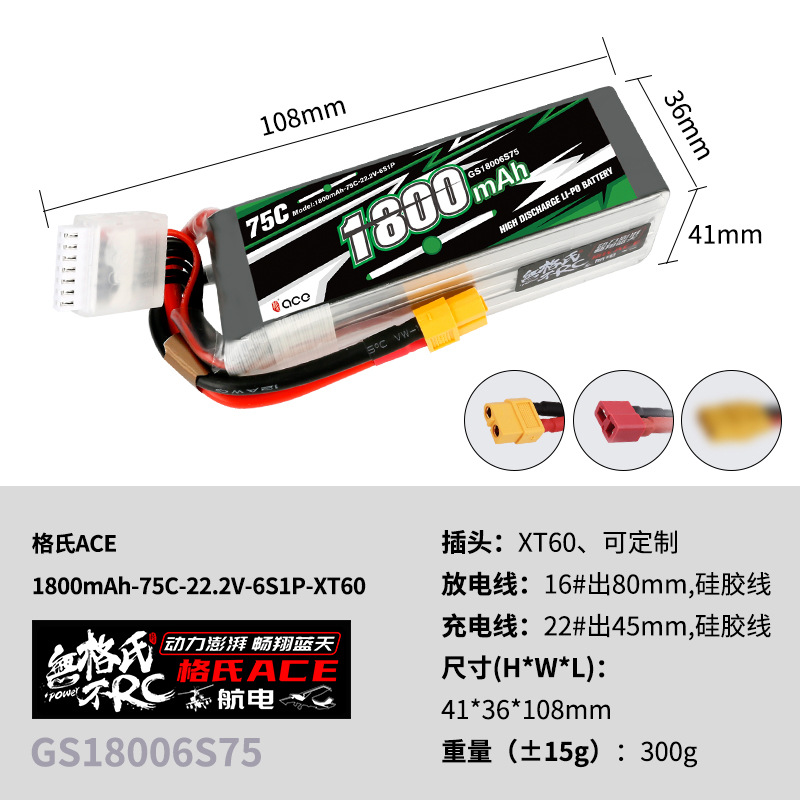 แบตเตอรี่ลิโพ Gens ACE 22.2V 1 - Lipo Battery 6S บทวิจารณ์และราคา