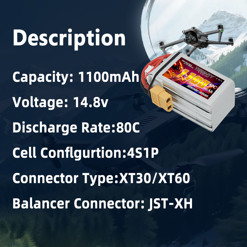 TERANTY 4S 1100mAh 80C/160C แบ - Lipo Battery 4S บทวิจารณ์และราคา