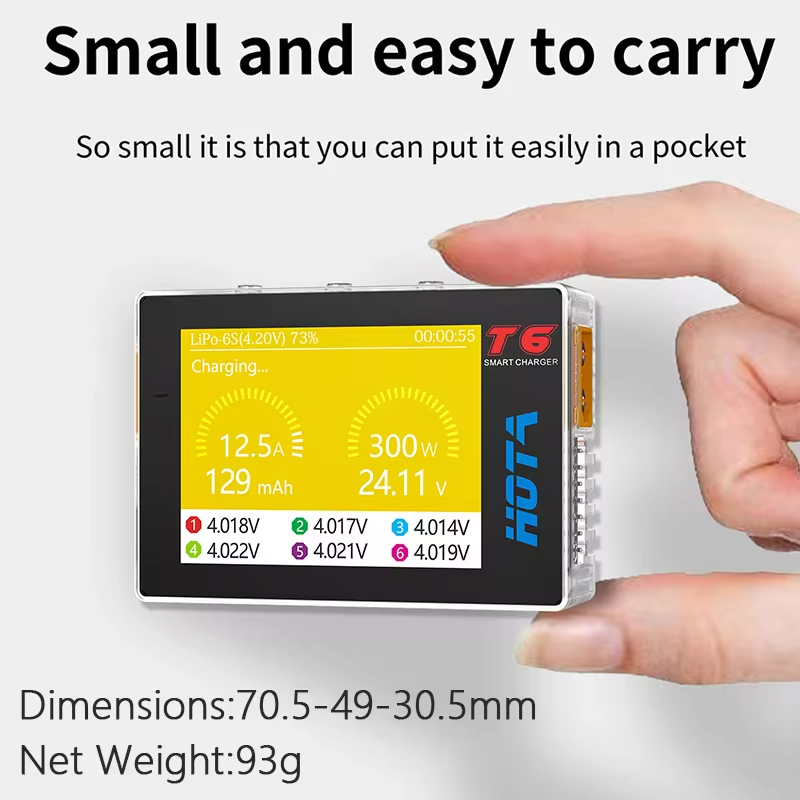 Hota T6 300W ที่ชาร์จอัจฉริยะ1 - Lipo Battery 6S บทวิจารณ์และราคา